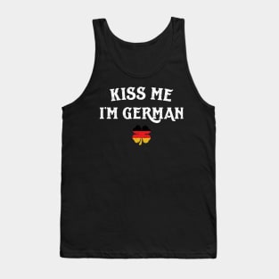 Kiss Me I'm German Funny St Patricks Day Tank Top